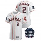 Alex Bregman Houston Astros White Flex Base 2021 World Series Stitched Jersey For Men