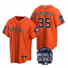 Justin Verlander Houston Astros Orange Cool Base 2021 World Series Stitched Jersey For Men