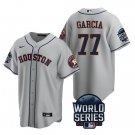 Luis Garcia Houston Astros Gray Cool Base 2021 World Series Stitched Jersey For Men