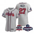 Austin Riley Atlanta Braves Gray Flex Base 2021 World Series Champions Stitched Jersey For Men