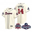 Adam Duvall Atlanta Braves Cream Cool Base 2021 World Series Champions Stitched Jersey For Youth