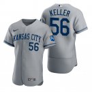 Brad Keller Kansas City Royals Gray Flex Base Stitched Jersey 2022 New Uniforms For Men