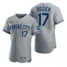 Hunter Dozier Kansas City Royals Gray Flex Base Stitched Jersey 2022 Uniforms For Men