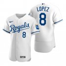 Nicky Lopez Kansas City Royals White Flex Base Stitched Jersey 2022 Uniforms For Men