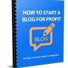 How To Start a Blog For Profit | E-Book Download