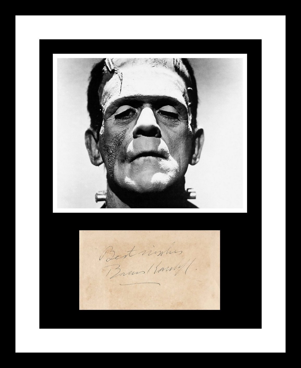 BORIS KARLOFF * LEGEND OF HORROR * HAND SIGNED AUTOGRAPH