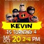 Incredibles Invitation, Incredibles Invitations, Incredibles Birthday Invitation