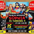 DC Superhero Girl Invitations, DC Superhero Girl Invitation, DC Superhero Girls