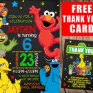 Sesame Street Invitation, Sesame Street Invitations, Sesame Street Birthday Invitation