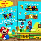 Mario Invitation, Mario Invitations, Super Mario Invitation, Super Mario Invitations