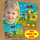 Mario Invitation, Mario Invitations, Super Mario Invitation, Super Mario Invitations