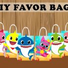 Baby Shark Favor Bags, Baby Shark Favor Bag, Baby Shark Birthday Favor Bag