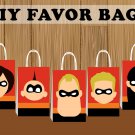 The Incredibles Favor Bags, The Incredibles Favor Bag, Incredibles 2 Birthday