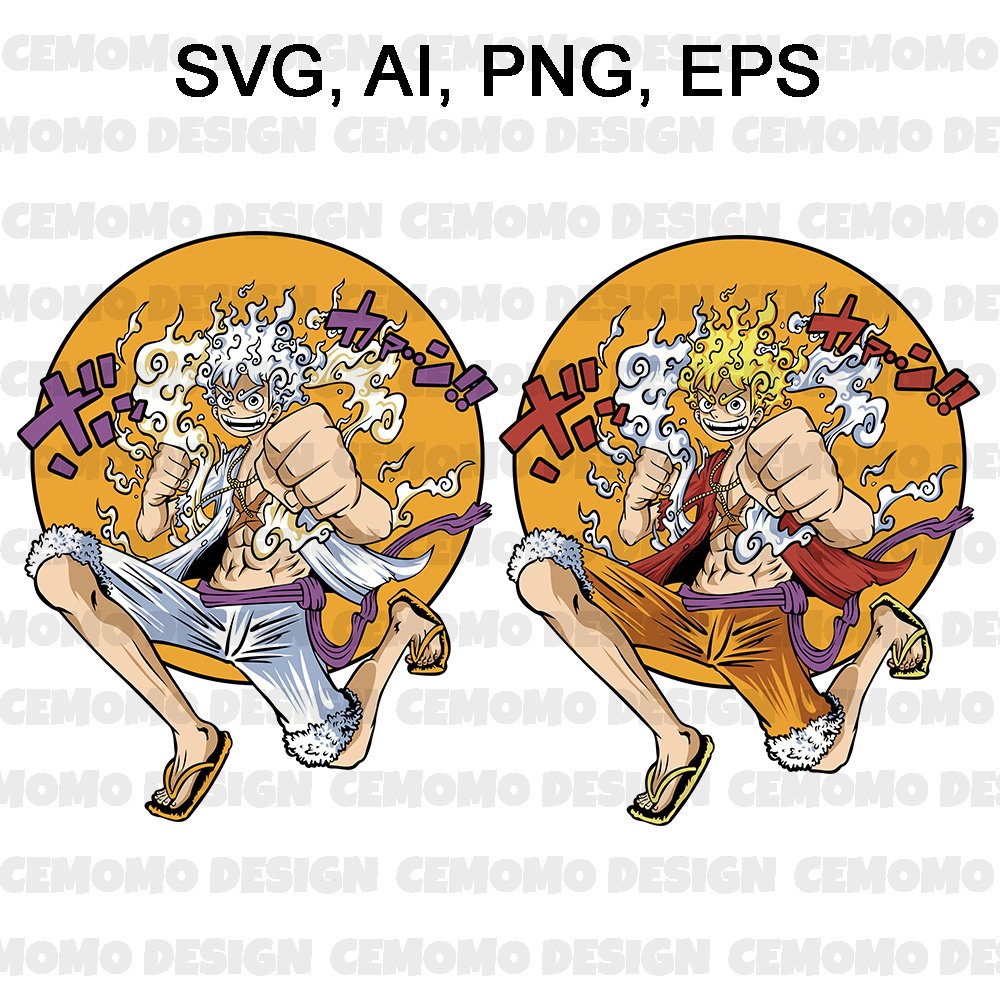 Anime Gear 5 Svg, Anime One Piece Svg, God Of The Sun Svg
