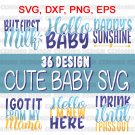 Cute Baby SVG Baby SVG Mom Baby SVG Newborn Baby SVG New Baby SVG Shower Baby SVG Bundle SVG