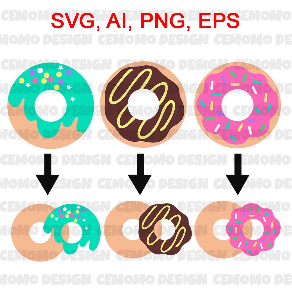 Donut SVG Donuts SVG Dinut AI SVG PNG EPS