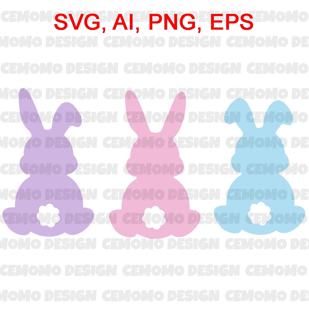 Easter Bunnies SVG Easter SVG Easter Bunny SVG Passover SVG Passover Bunny SVG