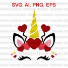 Valentine's Day SVG Unicorn Love SVG Unicorn SVG Valentine SVG