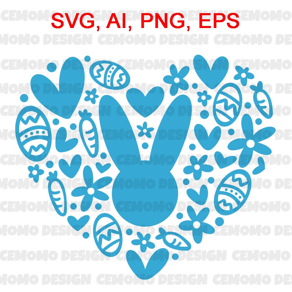 Easter Bunny SVG Easter Bunny Love SVG Easter Eggs SVG
