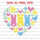 Easter Bunny SVG Easter SVG Easter Bunnies SVG Love SVG