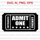 Ticket SVG Cinema Ticket SVG Movie Ticket SVG Concert Ticket SVG