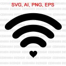 Wifi SVG WIFI SVG Wifi Heart SVG Wifi Icon SVG