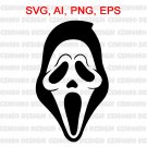 Scream Face SVG Scream SVG Scream Movie Ghost Face SVG Ghost SVG Halloween SVG