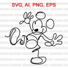 Mickey Mouse Line SVG Mickey Mouse SVG Disney SVG