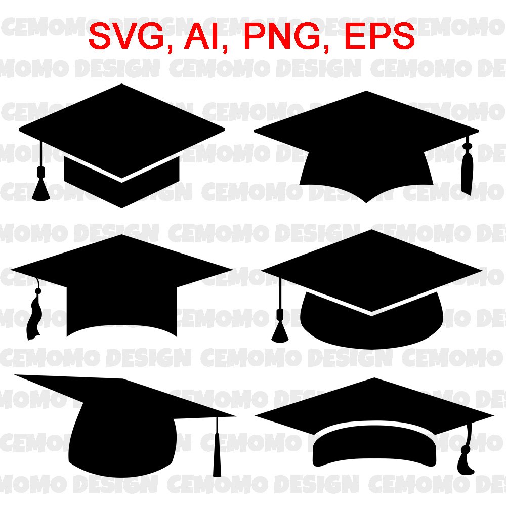 Graduation Cap SVG Graduation Hat SVG Graduate Clipart Silhouette Graduation Class of 2023 SVG