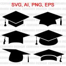 Graduation Cap SVG Graduation Hat SVG Graduate Clipart Silhouette Graduation Class of 2023 SVG