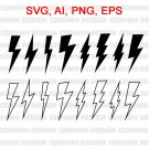 Lightning Bolt SVG Flash SVG Lightning SVG Thunder SVG Lightning Clipart Lightning Bolt Vector