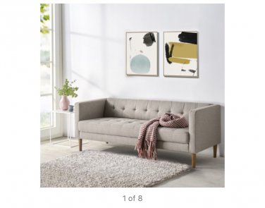 Zinus Pascal Sofa, Oatmeal Grey