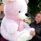 American Made Giant Pink Teddy Bear 54 Inch Soft Stuffed  Made in USA America