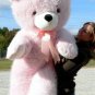 American Made Giant Pink Teddy Bear 54 Inch Soft Stuffed  Made in USA America
