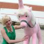 American Made Giant Stuffed Pink Unicorn 3 Feet Wide Soft Made in USA America