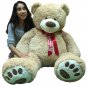 Personalized Big Plush Giant Teddy Bear Soft Smiling Big Teddybear 5 Foot Bear