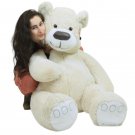 American Made Giant White Teddy Bear Soft 55 Inches Almost 5 Feet Tall