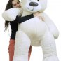 American Made Giant White Teddy Bear Soft 55 Inches Almost 5 Feet Tall