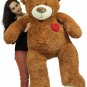 Big Plush Giant 5 Foot Teddy Bear with Heart on Chest Huge Valentine Gift Love