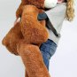 Big 5 Foot Teddy Bear Five Feet Tall Caramel Color Soft with Bigfoot Paws New