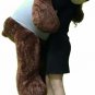 Customized T-shirt on Big Plush 5 Foot Brown Teddy Bear, Printed with Your Text