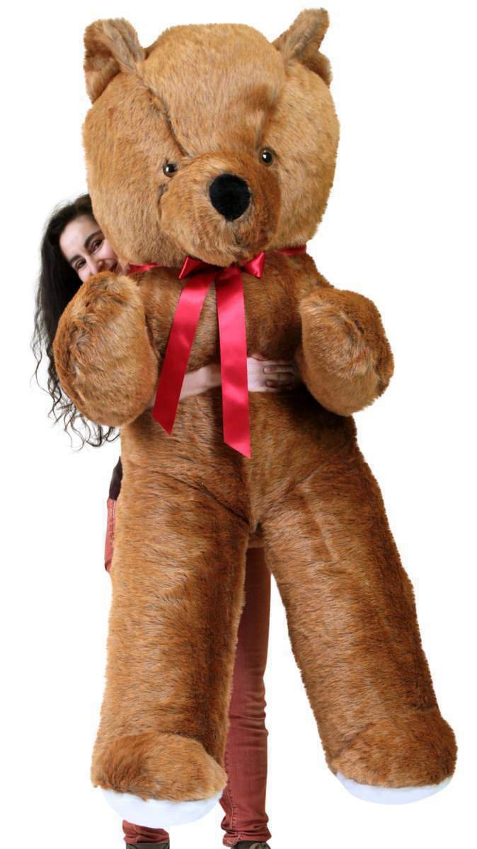 6 Foot Brown Teddy Bear Soft Huge Giant Teddybear 72 Inch, Weighs 20 Pounds