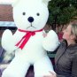 Giant White Teddy Bear 6 Feet Tall Soft Plush Huge Stuffed Animal Made in  USA