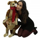 Giant Stuffed Kangaroo With Baby in Pouch, Soft 3 Foot Jumbo Plush Animal
