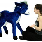 Big Plush Giant Stuffed Blue Donkey 42 Inch Soft Stuffed Animal Made USA