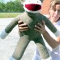 American Made Big Plush Sock Monkey 28 Inches Stuffed Animal Made in USA