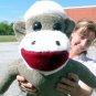 American Made Big Plush Sock Monkey 28 Inches Stuffed Animal Made in USA