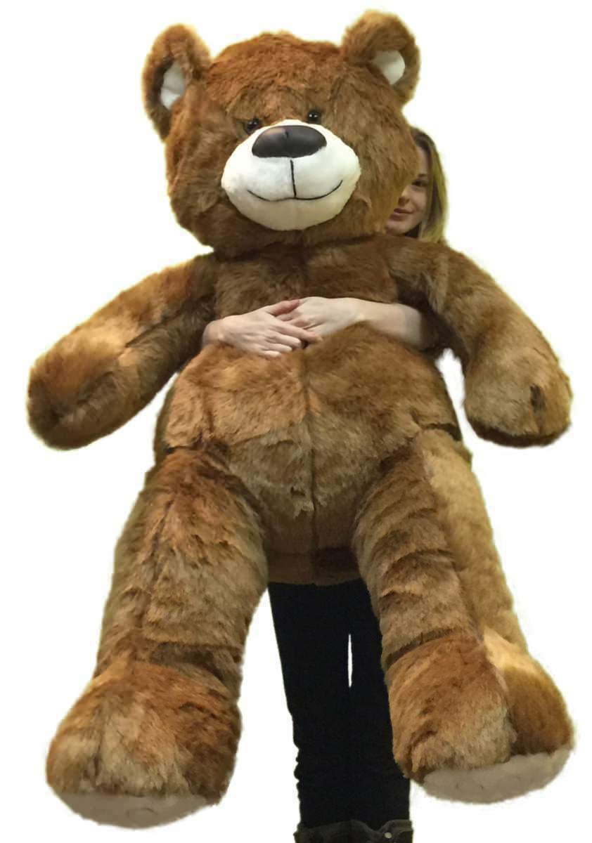 Giant Brown Teddy Bear 5 Foot American Made Soft, Made in USA Stuffed Animal