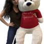 Giant Valentine Teddy Bear 48 Inch White Soft New, T-shirt says You Are Special