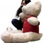 Giant Valentine Teddy Bear 48 Inch White Soft New, T-shirt says You Are Special